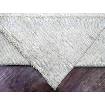 Oushak And Peshawar Wool Hand Knotted Rug Ivory 11.11x14.8 -O020461