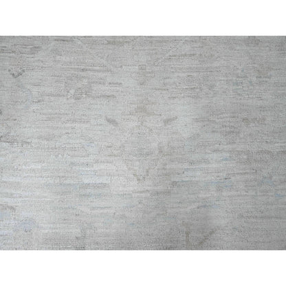 Oushak And Peshawar Wool Hand Knotted Rug Ivory 11.11x14.8 -O020461