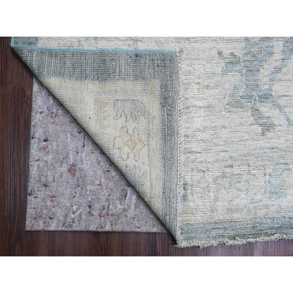 Oushak And Peshawar Wool Hand Knotted Rug Grey 11.9x15.5 -O020462