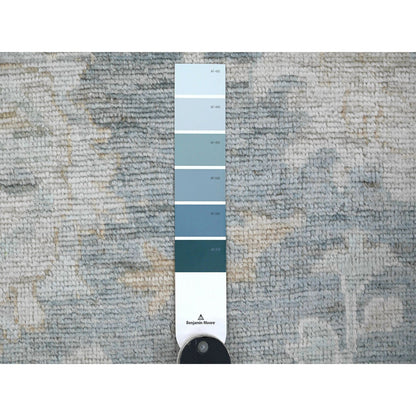 Oushak And Peshawar Wool Hand Knotted Rug Grey 11.9x15.5 -O020462