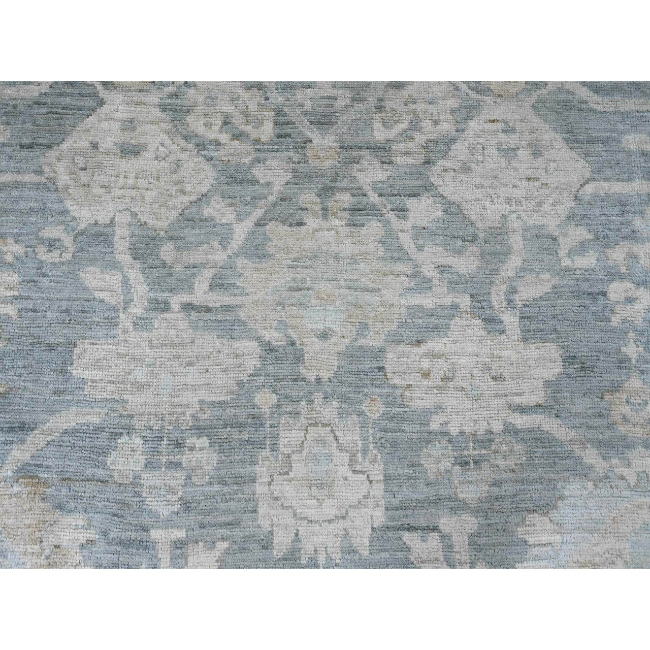 Gray 11'9" x 15'5" Oushak And Peshawar Hand knotted Wool Rug - Sku: O020462