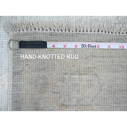 Oushak And Peshawar Wool Hand Knotted Rug Grey 2.10x19.6 -O020471