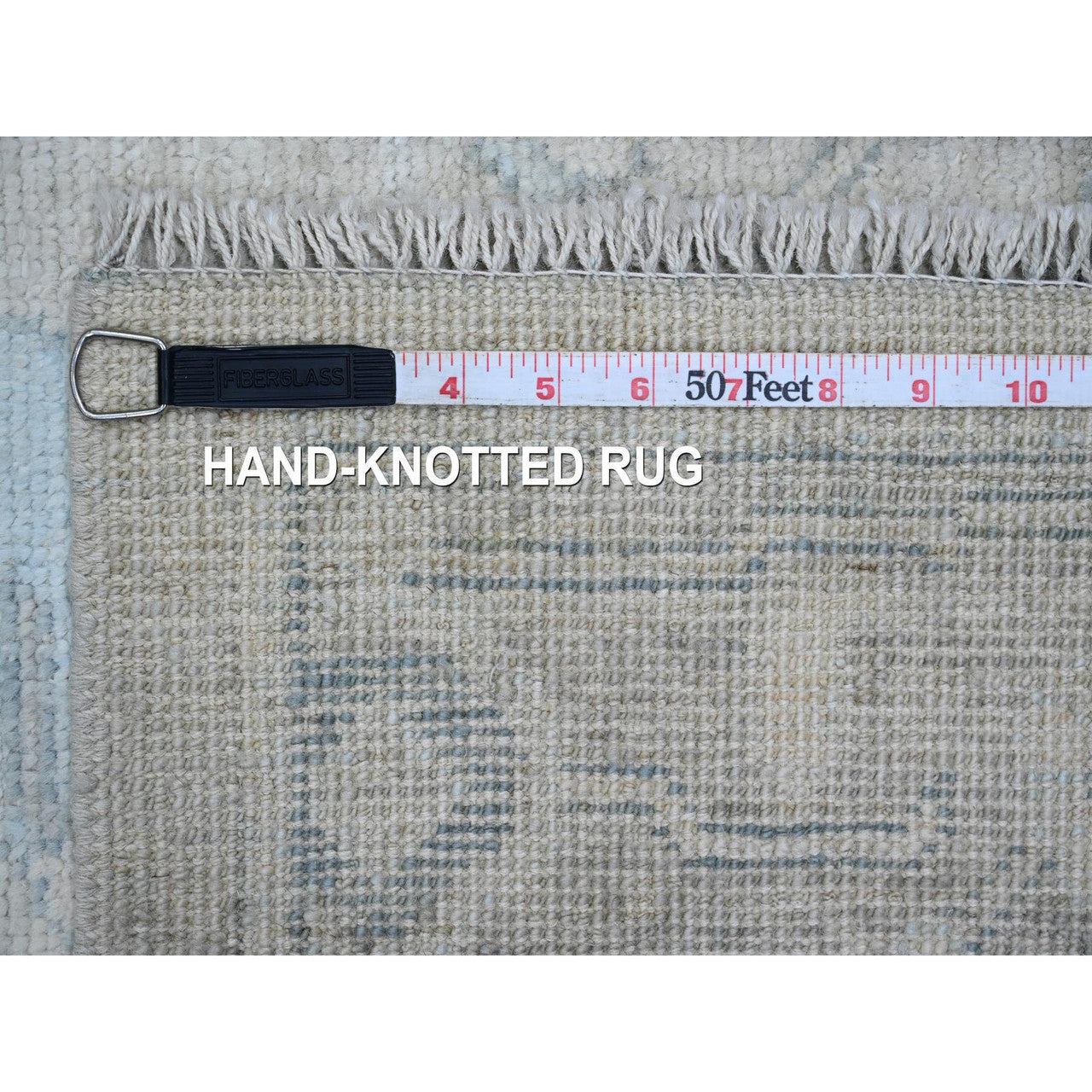 Ivory 2'10" x 13'7" Oushak And Peshawar Hand knotted Wool Rug - Sku: O020473