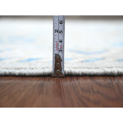 Oushak And Peshawar Wool Hand Knotted Rug Grey 2.10x9.7 -O020477