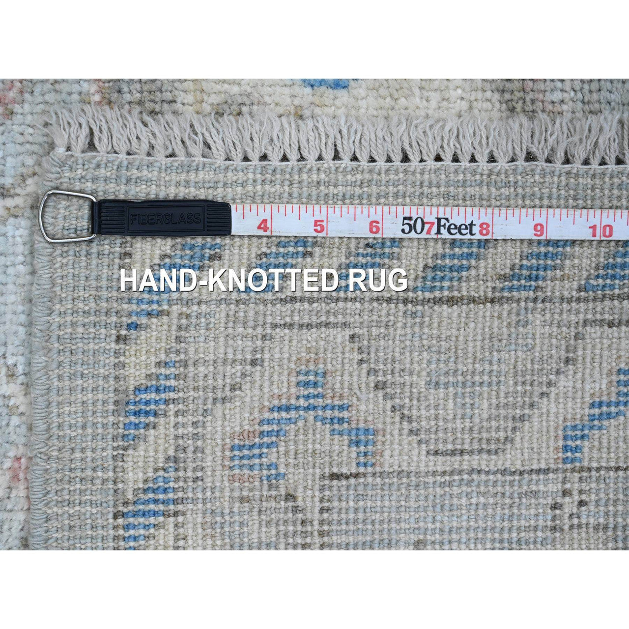 Gray 2'10" x 9'7" Oushak And Peshawar Hand knotted Wool Rug - Sku: O020477