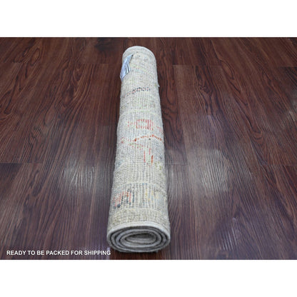 Oushak And Peshawar Wool Hand Knotted Rug Grey 2.0x3.1 -O020485