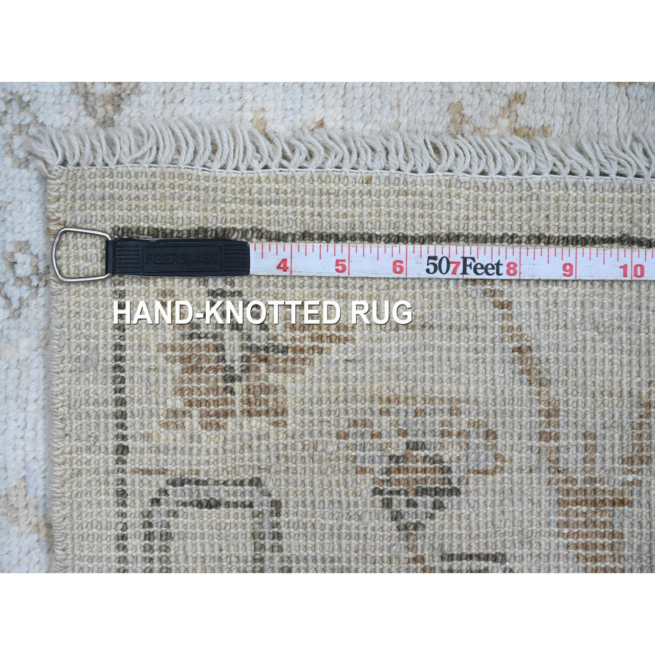 Gray 4'0" x 5'10" Oushak And Peshawar Hand knotted Wool Rug - Sku: O020489