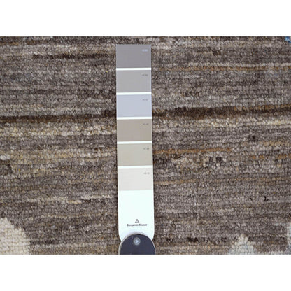 Oushak And Peshawar Wool Hand Knotted Rug Brown 11.8x15.6 -O020538