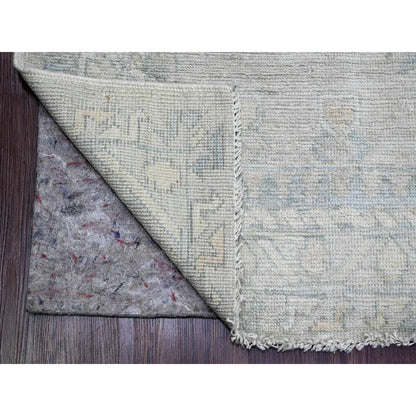 Oushak And Peshawar Wool Hand Knotted Rug Grey 8.0x9.8 -O020539