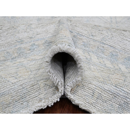 Oushak And Peshawar Wool Hand Knotted Rug Grey 8.0x9.8 -O020539