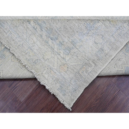 Oushak And Peshawar Wool Hand Knotted Rug Grey 8.0x9.8 -O020539