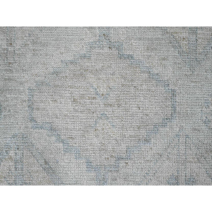 Oushak And Peshawar Wool Hand Knotted Rug Grey 8.0x9.8 -O020539