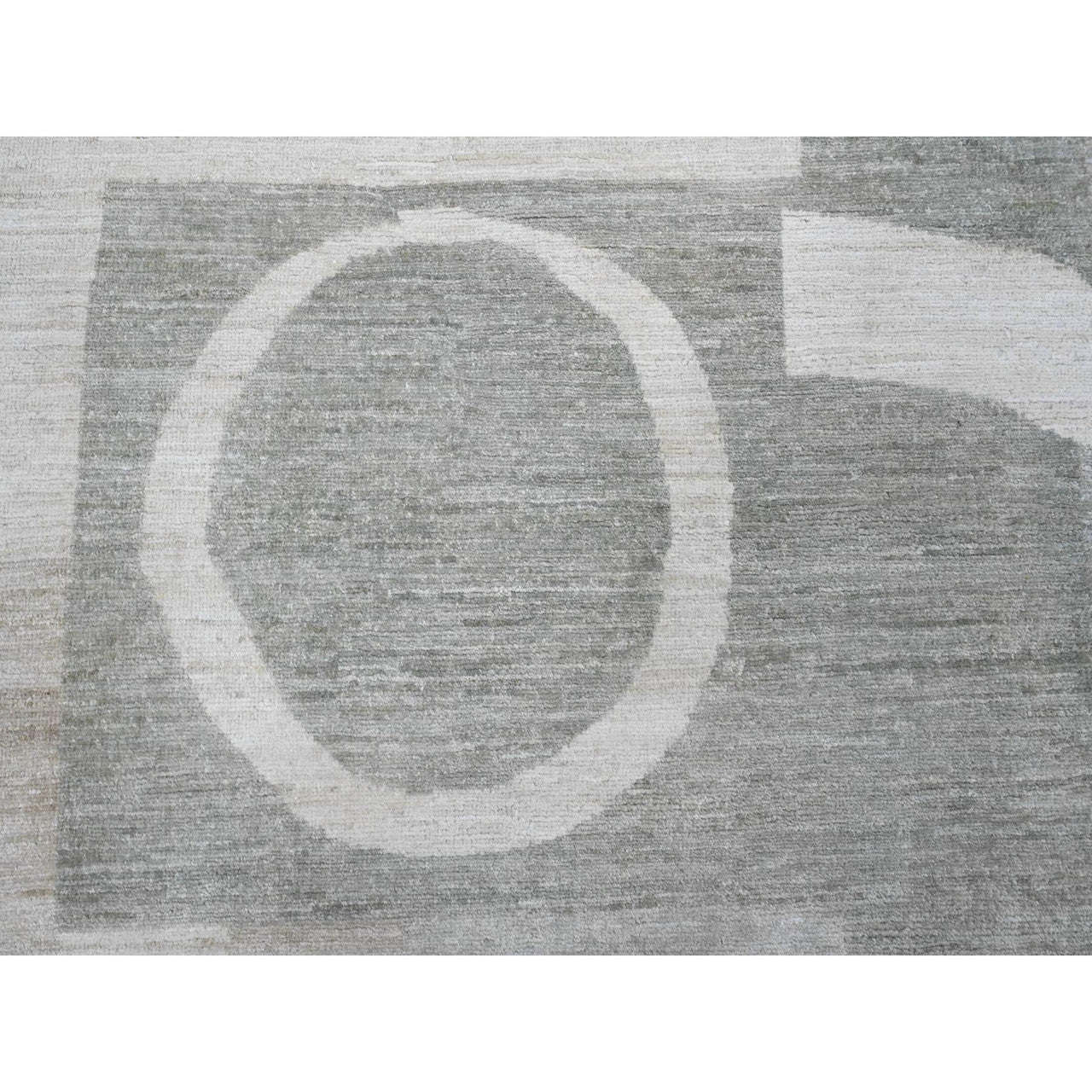 Gray 8'9" x 11'6" Tribal & Geometric Hand knotted Wool Rug - Sku: O020540