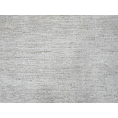 Modern and Contemporary Wool Hand Knotted Rug Ivory 9.9x13.6 -O020541