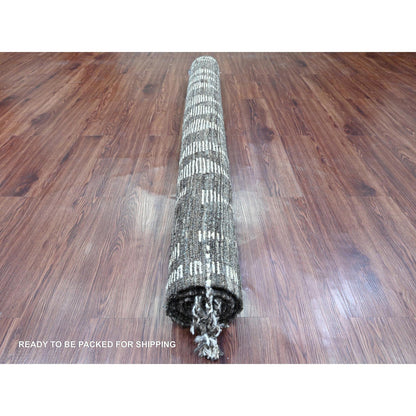 Tribal & Geometric Wool Hand Knotted Rug Grey 5.6x8.0 -O020546