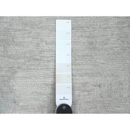 Oushak And Peshawar Wool Hand Knotted Rug Ivory 2.7x7.9 -O020588