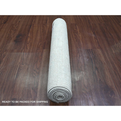 Oushak And Peshawar Wool Hand Knotted Rug Ivory 2.7x7.9 -O020588