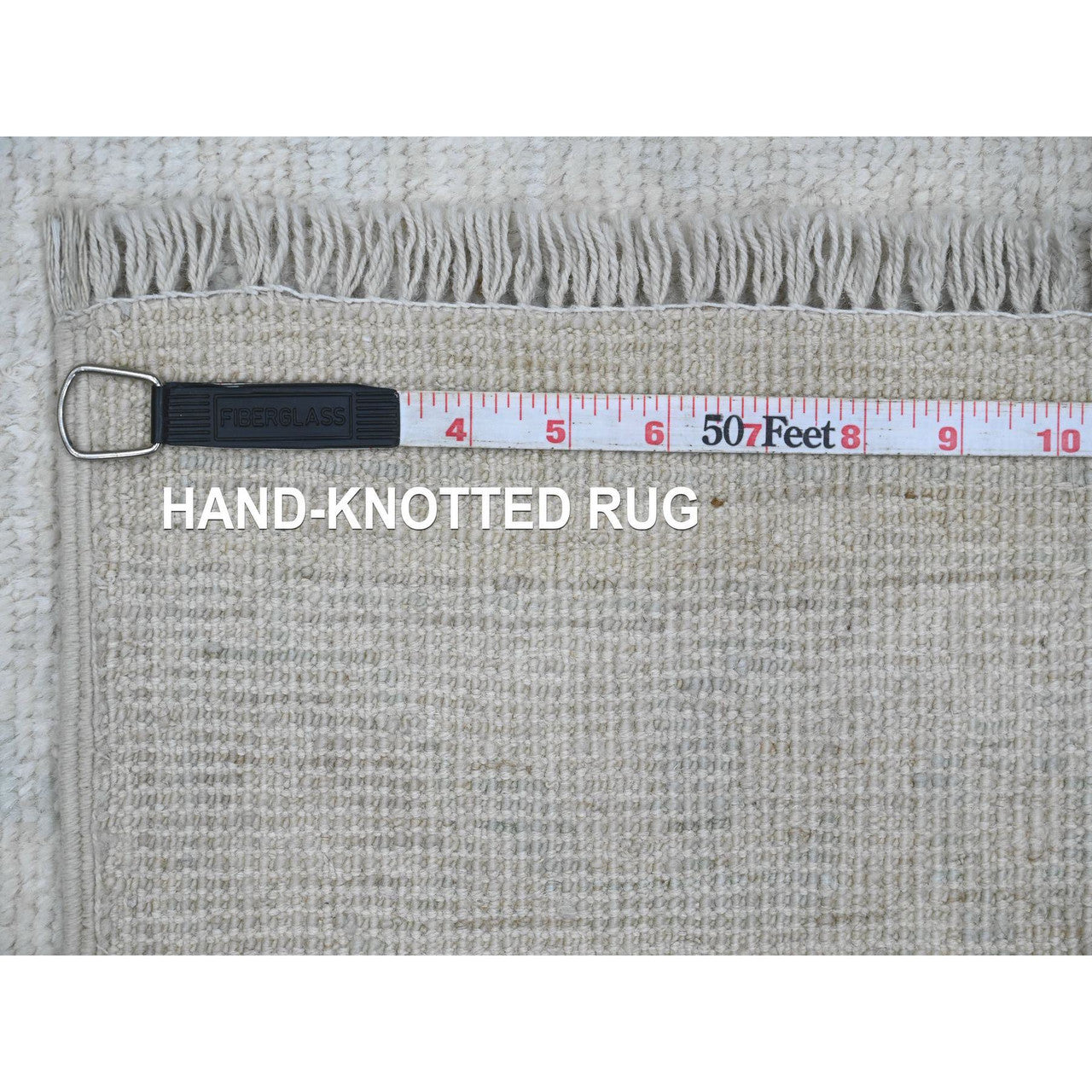 Ivory 2'7" x 7'9" Oushak And Peshawar Hand knotted Wool Rug - Sku: O020588
