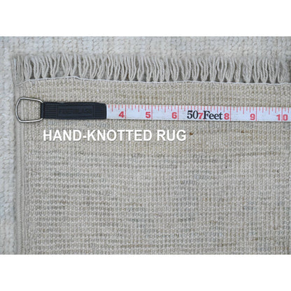 Oushak And Peshawar Wool Hand Knotted Rug Ivory 2.7x7.9 -O020588