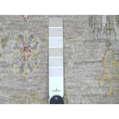 Oushak And Peshawar Wool Hand Knotted Rug Grey 4.1x5.9 -O020596