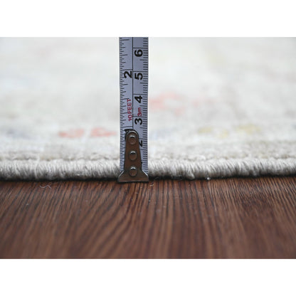 Oushak And Peshawar Wool Hand Knotted Rug Grey 4.1x5.9 -O020596