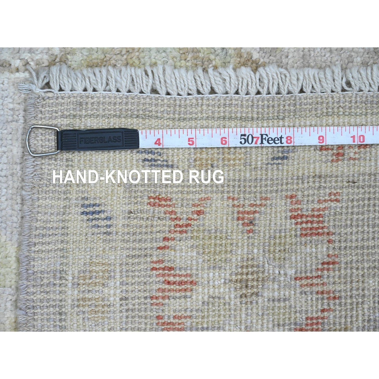 Gray 4'1" x 5'9" Oushak And Peshawar Hand knotted Wool Rug - Sku: O020596