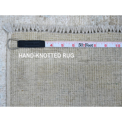 Oushak And Peshawar Wool Hand Knotted Rug Ivory 4.8x6.3 -O020606