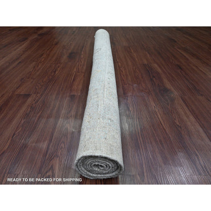 Oushak And Peshawar Wool Hand Knotted Rug Grey 4.11x6.10 -O020607