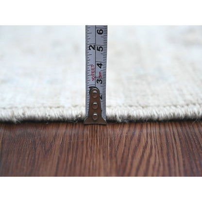 Oushak And Peshawar Wool Hand Knotted Rug Grey 4.11x6.10 -O020607
