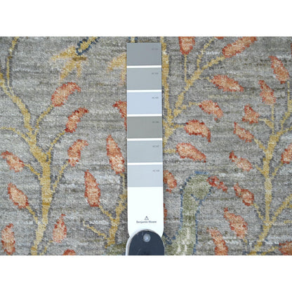 Oushak And Peshawar Wool Hand Knotted Rug Grey 2.6x20.2 -O020615