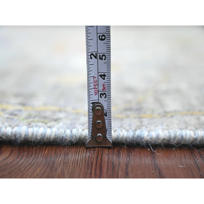 Oushak And Peshawar Wool Hand Knotted Rug Grey 2.6x20.2 -O020615
