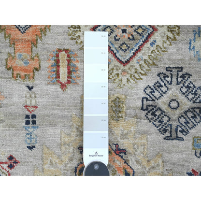 Oushak And Peshawar Wool Hand Knotted Rug Ivory 2.7x9.8 -O020632