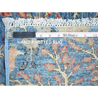 Oushak And Peshawar Wool Hand Knotted Rug Blue 2.10x23.6 -O020638