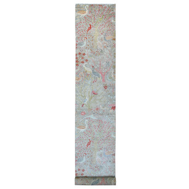 Oushak And Peshawar Wool Hand Knotted Rug Brown 3.0x23.10 -O020639