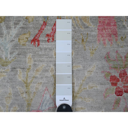 Oushak And Peshawar Wool Hand Knotted Rug Brown 3.0x23.10 -O020639