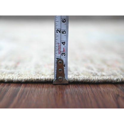 Oushak And Peshawar Wool Hand Knotted Rug Brown 2.9x15.9 -O020643