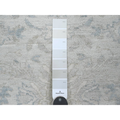 Heriz Wool Hand Knotted Rug Ivory 2.9x9.10 -O020647