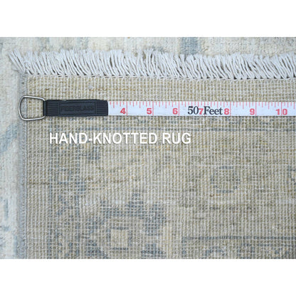 Heriz Wool Hand Knotted Rug Ivory 2.9x9.10 -O020647