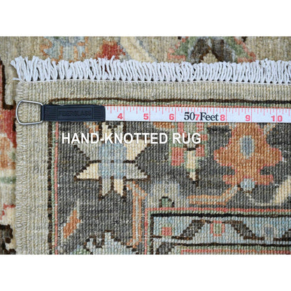 Oushak And Peshawar Wool Hand Knotted Rug Grey 2.9x11.11 -O020677