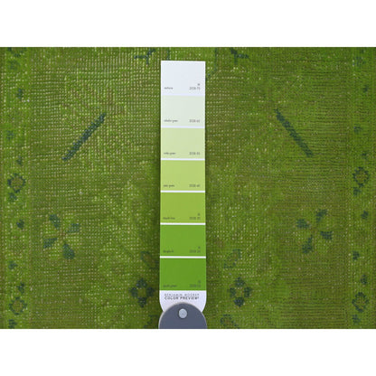 Kazak Wool Hand Knotted Rug Green 2.1x5.9 -O020678