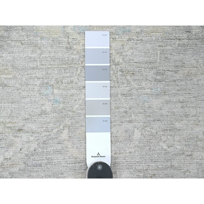 Oushak And Peshawar Wool Hand Knotted Rug Grey 2.6x5.9 -O020686