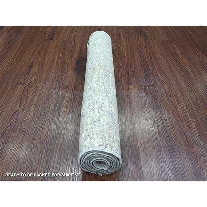 Oushak And Peshawar Wool Hand Knotted Rug Grey 2.6x5.9 -O020686