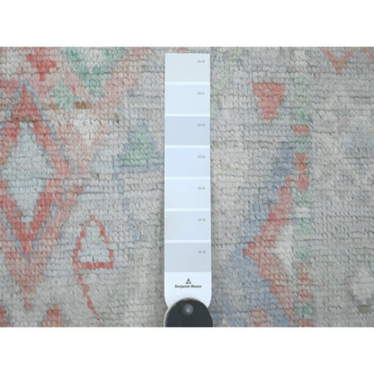Oushak And Peshawar Wool Hand Knotted Rug Grey 3.2x10.5 -O020699
