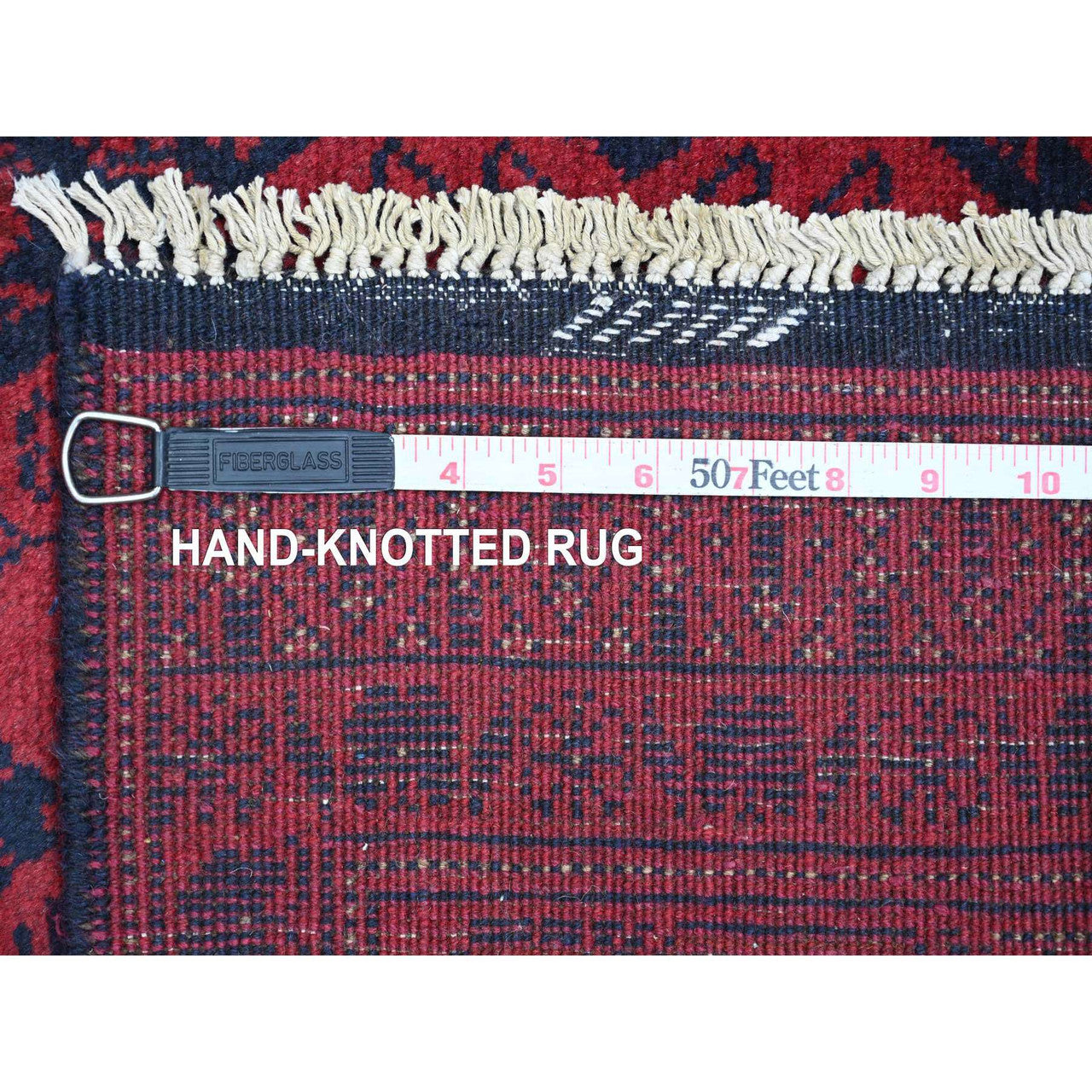 Red 2'8" x 6'3" Tribal & Geometric Hand knotted Wool Rug - Sku: O020704