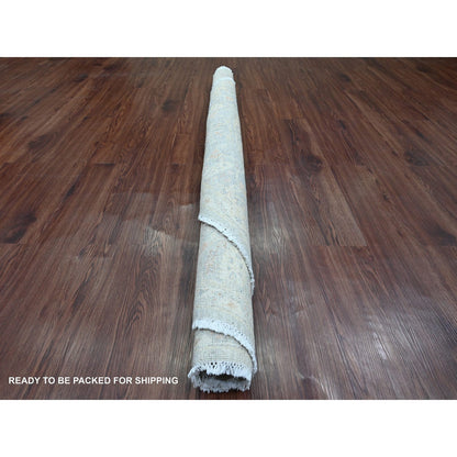 Oushak And Peshawar Wool Hand Knotted Rug Grey 5.11x5.11 -O020730