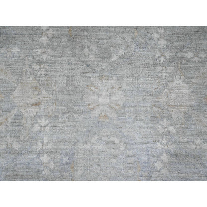 Oushak And Peshawar Wool Hand Knotted Rug Grey 7.8x7.10 -O020731
