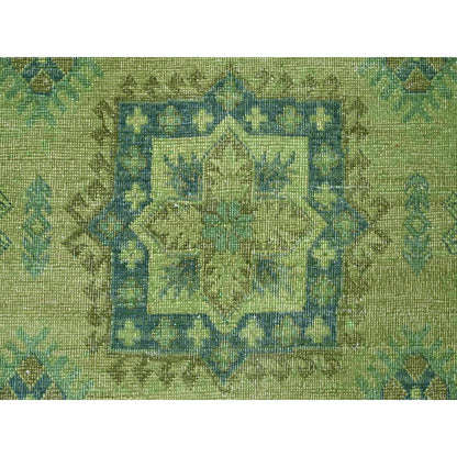 Kazak Wool Hand Knotted Rug Green 8.0x9.7 -O020735