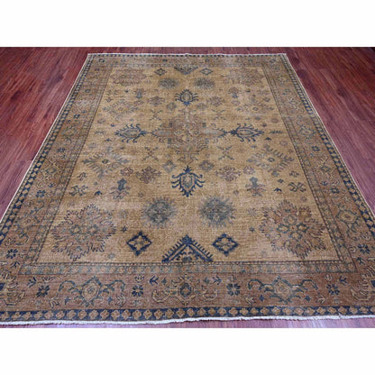 Kazak Wool Hand Knotted Rug Brown 8.0x9.1 -O020736