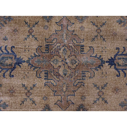 Kazak Wool Hand Knotted Rug Brown 8.0x9.1 -O020736