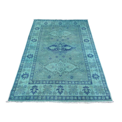 Kazak Wool Hand Knotted Rug Blue 4.8x6.6 -O020737